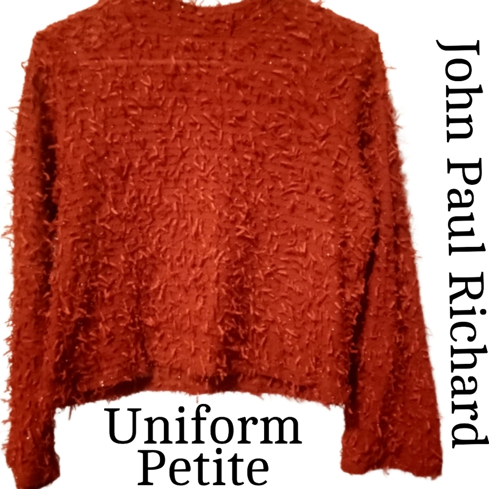 John Paul Richard "Uniform Petite" Confetti Sweater Size Large Petite
